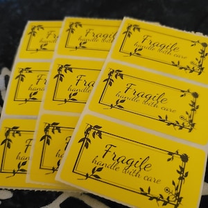 Fragile Sticker Labels
