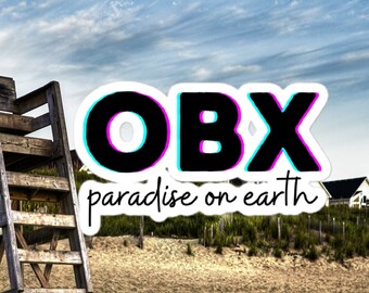 Outer Banks Vinyl Sticker | OBX Sticker | Paradise on Earth Bubble-free stickers