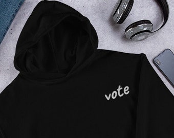 Embroidered Vote Hoodie | Governerd Made | I Voted Sweatshirt | Government | Unisex Hoodie