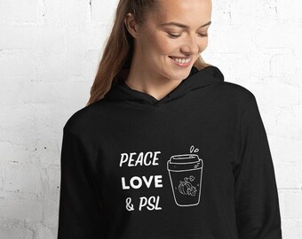 Peace Love and PSL Hoodie | Fall Hoodie | Pumpkin Spice Sweatshirt | Soft & Warm Bella + Canvas Unisex Hoodie