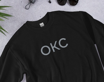 OKC Sweatshirt | Oklahoma City Hoodie | OKC Thunder Crewneck Unisex Sweatshirt