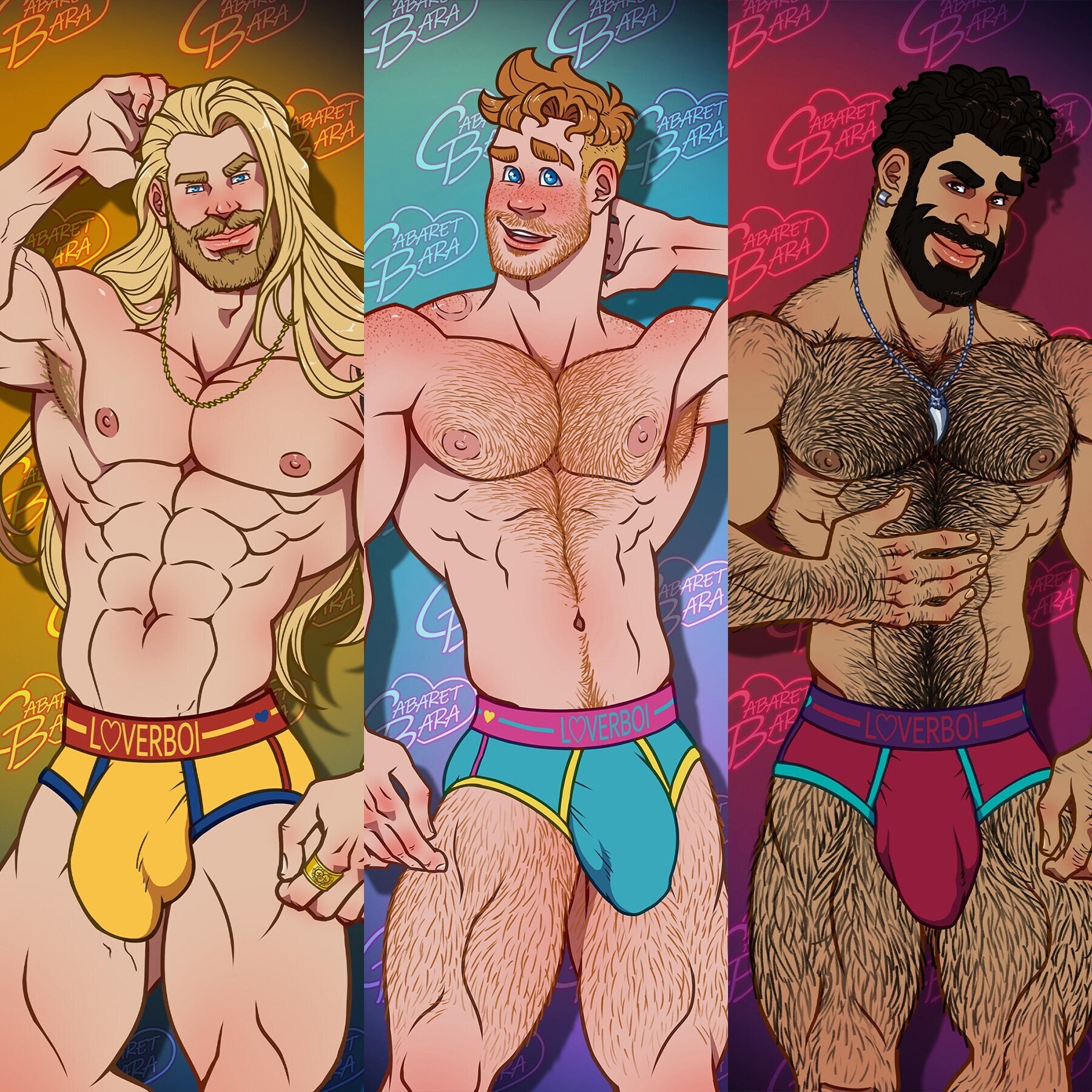 Meet The Cabaret Bara Boys Part 1 Sexy Bara Art Gay NSFW Etsy Canada
