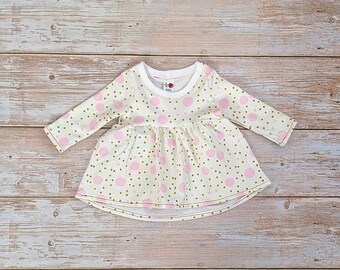 Girls peplum long sleeve tops, polka dot shirt for girl, toddler girl clothes, peplum top kids, baby girl shirt, kids clothes girls shirt