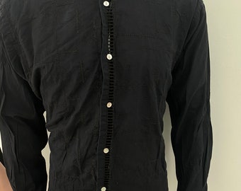 Vintage Jean Paul Gaultier Motif Patchwork Black Longsleeve Shirts