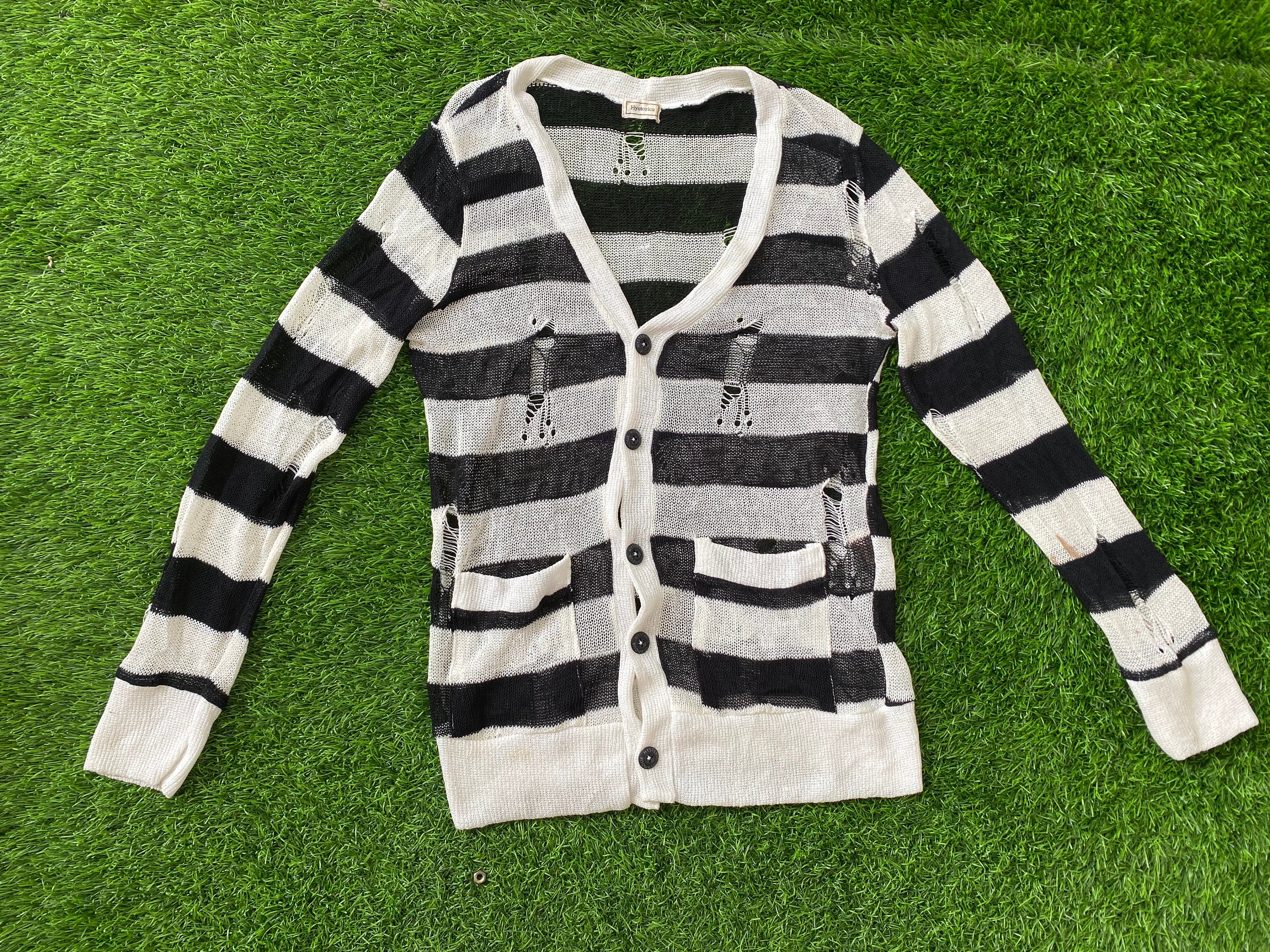 Hysteric Glamour Distressed Grunge Cardigan - Etsy Israel