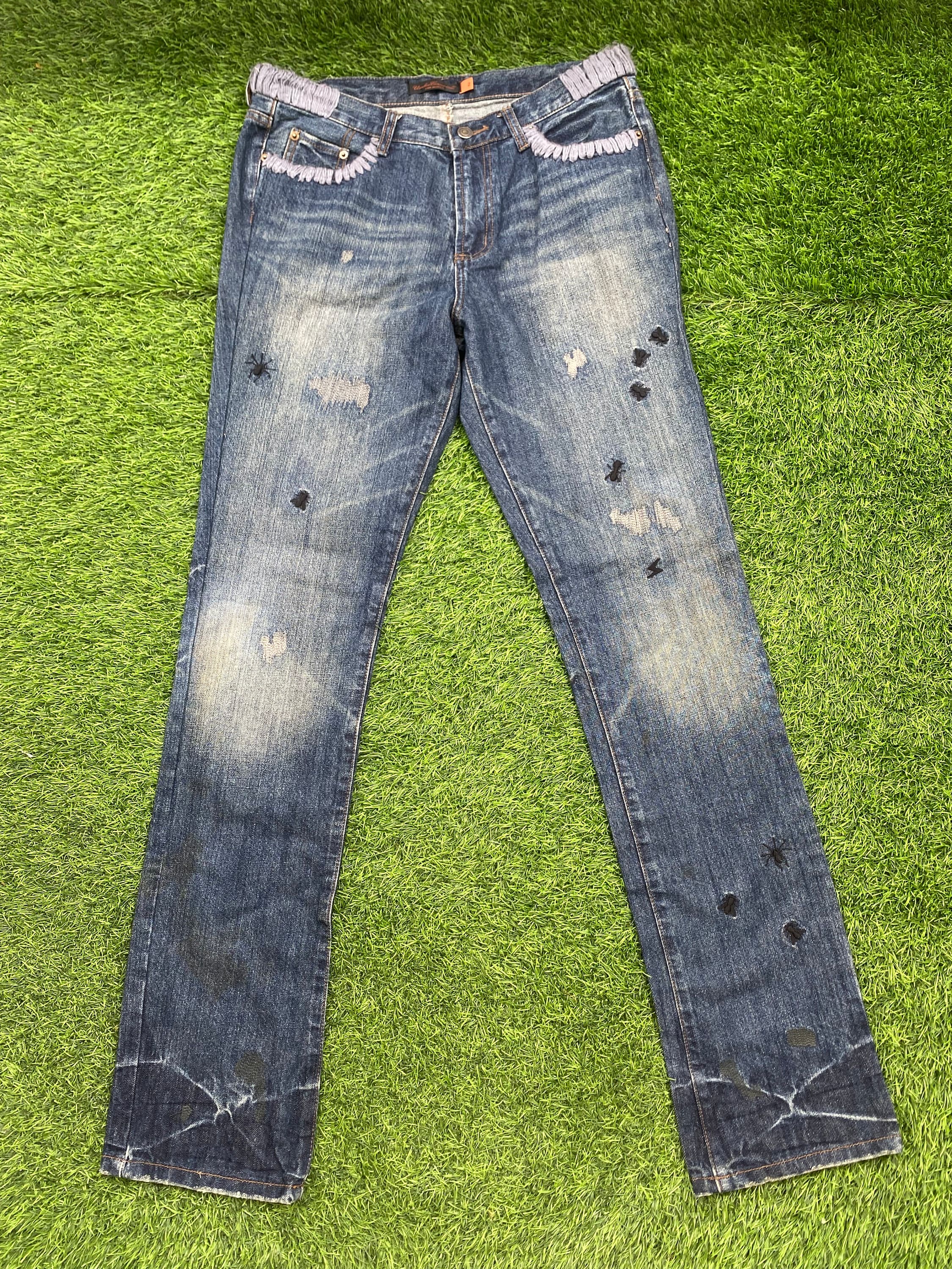 Undercover Insect Denim Jeans Pants - Etsy Undercover Insect Denim Jeans Pants - Etsy