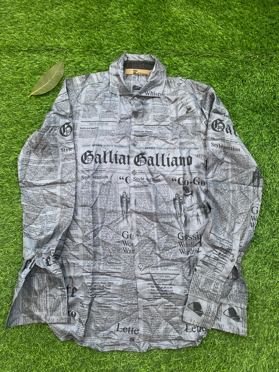 John Galliano Gazette Newspaper Puffer Jacket