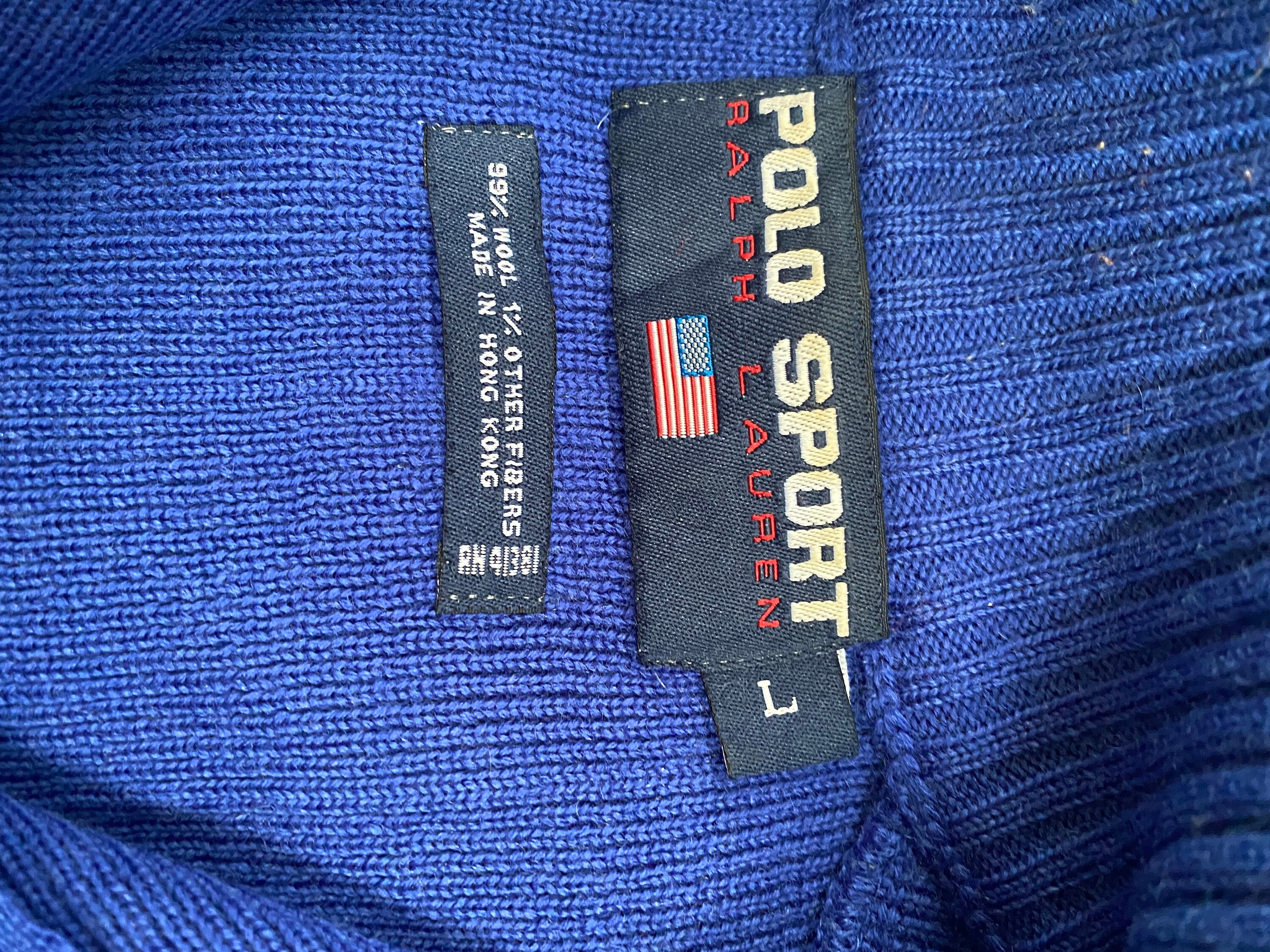 90'S Ralph Lauren POLO SPORT Half-zip nylon pullover, men's XXL equivalent / eaa515835
