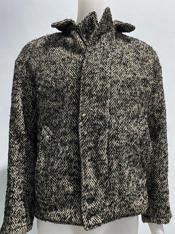 Y's for men, 02FW TWEED ZIP UP COAT Buy Vintage YS for Men