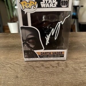 Darth Vader Funko Pop, Autographed Hayden Christensen- Movie Collectible, COA Certificate, Collector Display Case