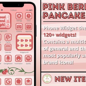 120+ Pink Berry Pancake Aesthetic Phone Theme Widgets
