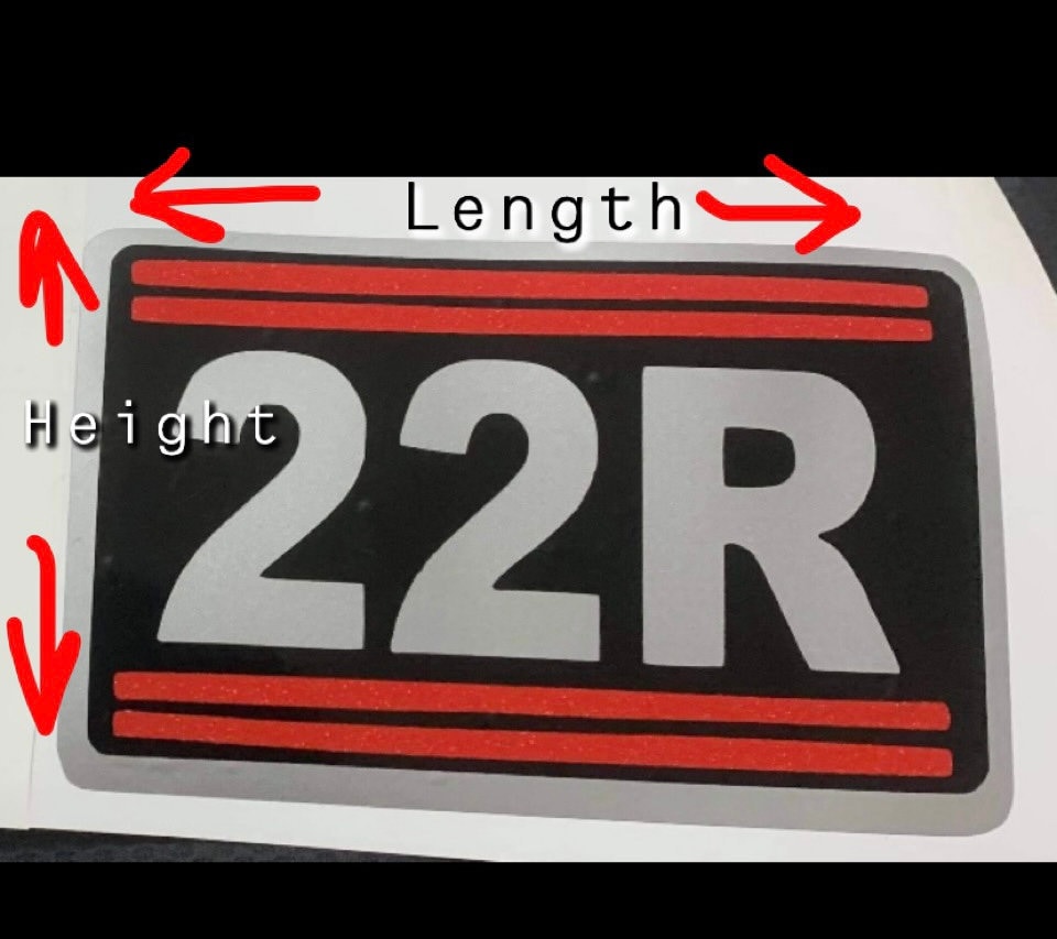 Genuine Toyota 4Runner Celica Corona PickUp 22R Engine Emblem/Decal ...
