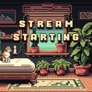 Animated Twitch Screens/Overlays | Pixel Art | Stream Starting | Cozy Desk Scene | Lofi Scene | Cozy Bedroom