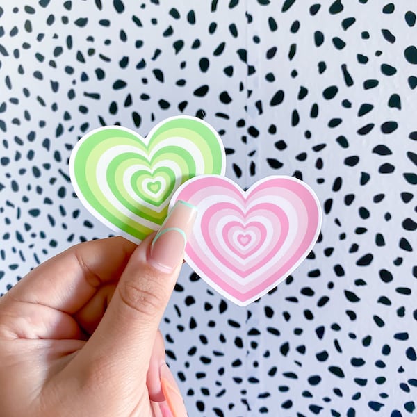 Trendy Retro Heart Sticker!