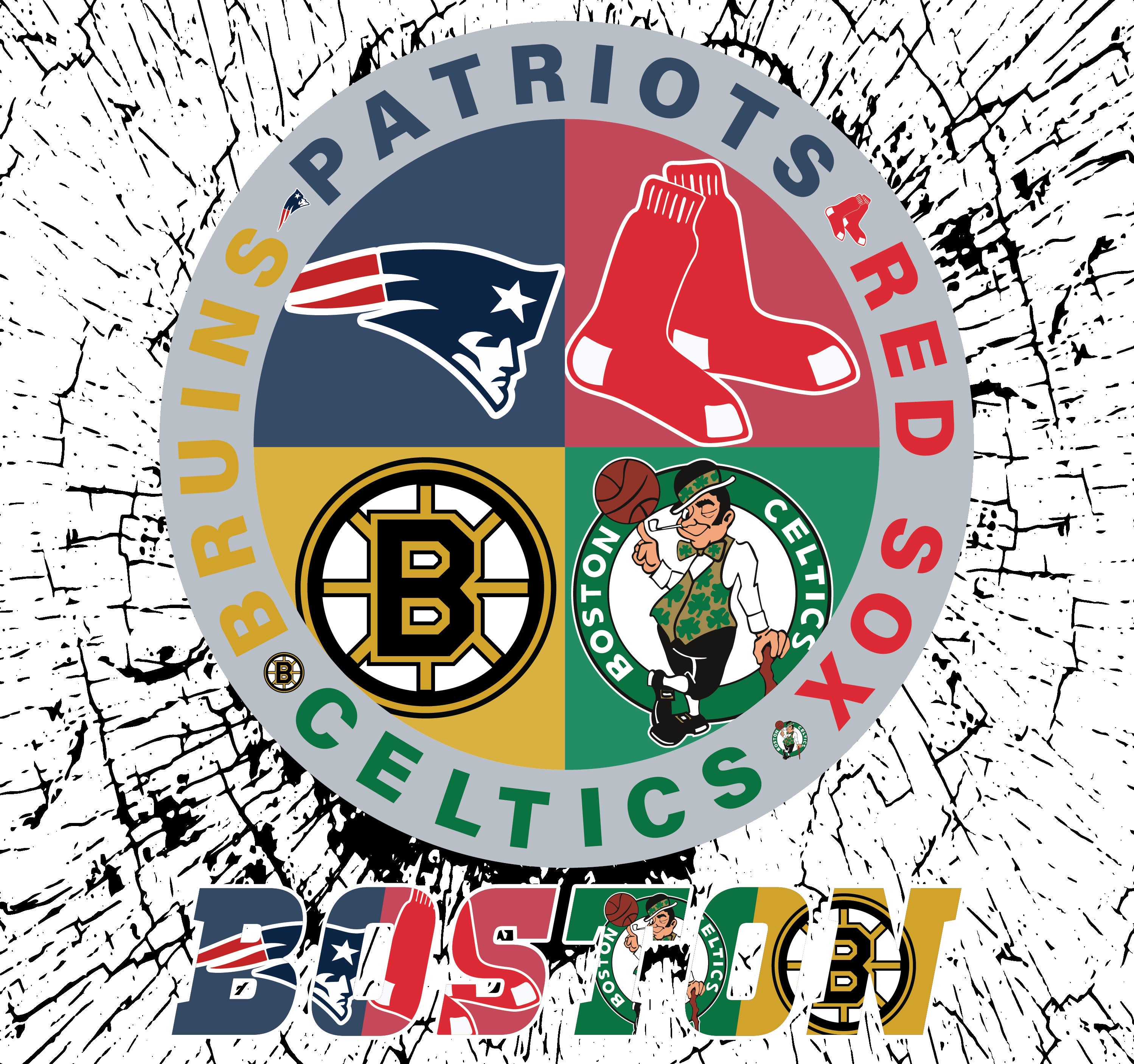 Boston Sports Logo - Etsy