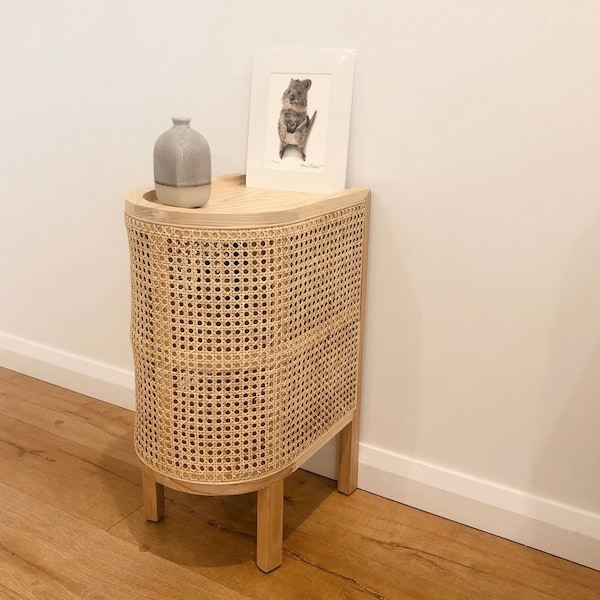 Rattan Side Table Etsy