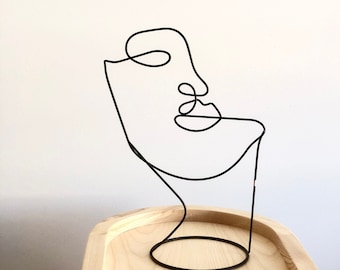 Woondecoratie, bureaudecoratie, salontafeldecoratie, gezichtsvorm kunstornament