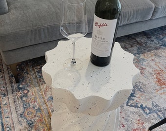 Gebroken witte MgO bijzettafel/salontafel/nachtkastje/decotafel