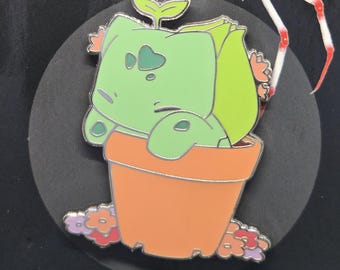 Potted plant frog Enamel Pin