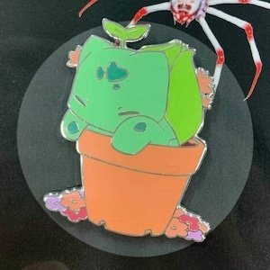 Potted plant frog Enamel Pin