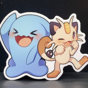 Money Cat and Water Lizard vinyl stickers