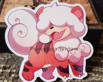 Fluffy Fire Puppy Waterproof stickers