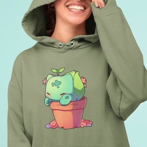 Potted plant frog Unisex Hoodie