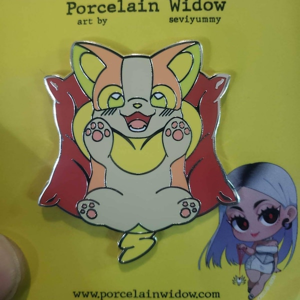 Yellow Electric Corgi Enamel Pin