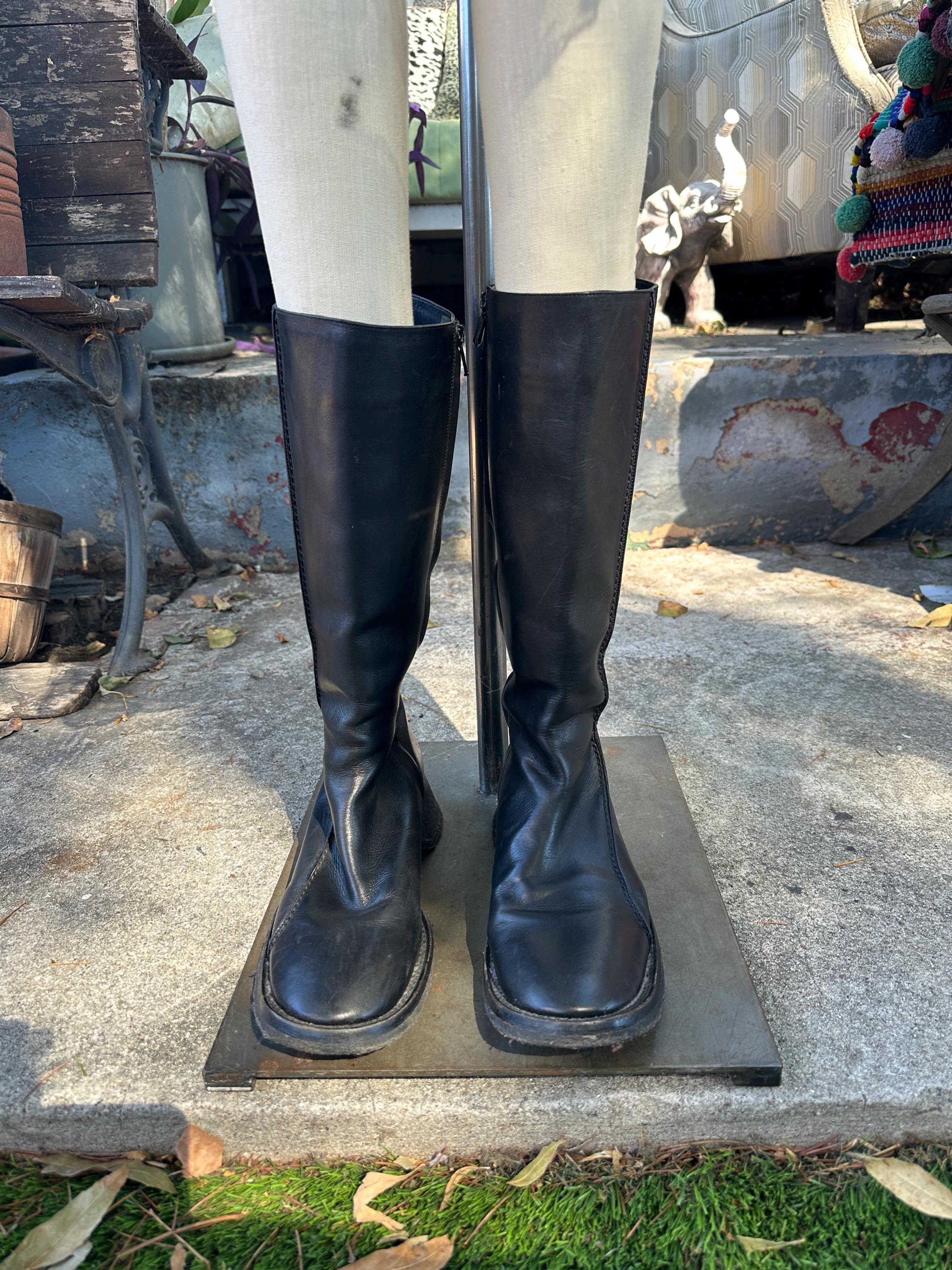 Costume National Leather Boots - Etsy