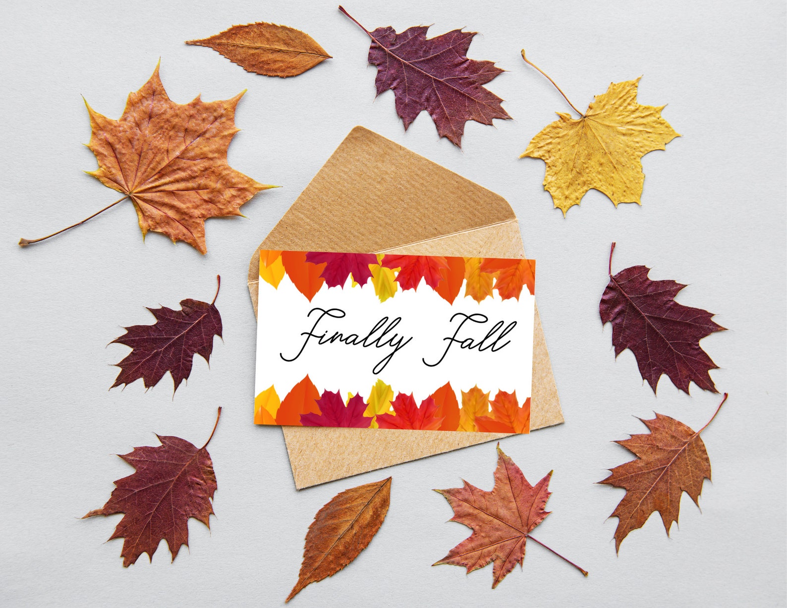 Printable Fall Greeting Card Printable Greeting Card For Fall Etsy