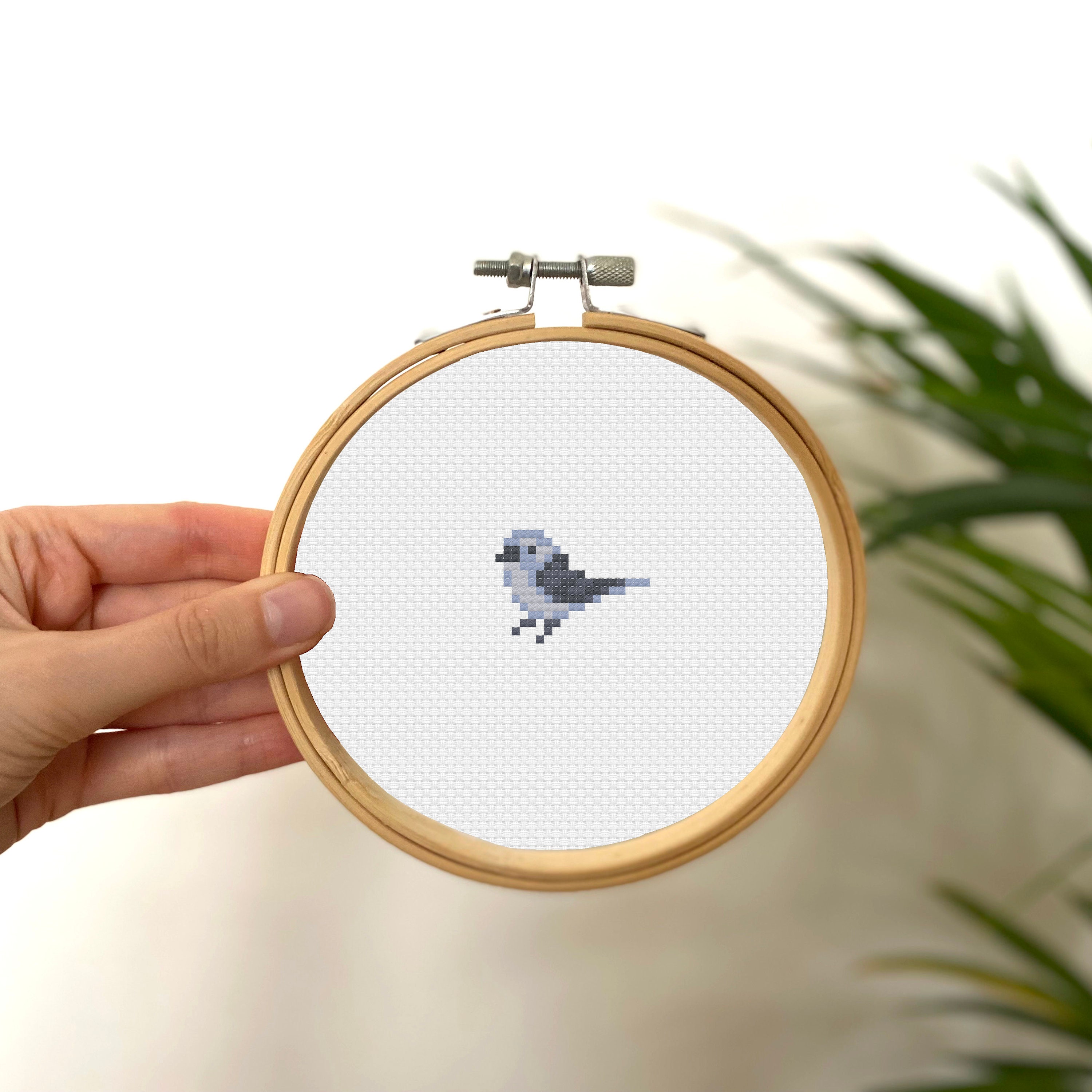 Tiny Cross Stitch Baby White Bird , Mini Cross Stitch Bird , Small Easy Animals Embrodiery Pattern , Simple Cross Stitch Kids Pattern PDF
