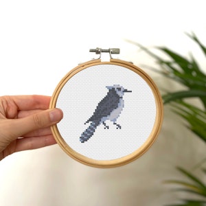 Tiny Cross Stitch Bird, Mini Cross Stitch Animal , Small Easy Bird Embrodiery Pattern , Simple Cross Stitch Kids Pattern PDF