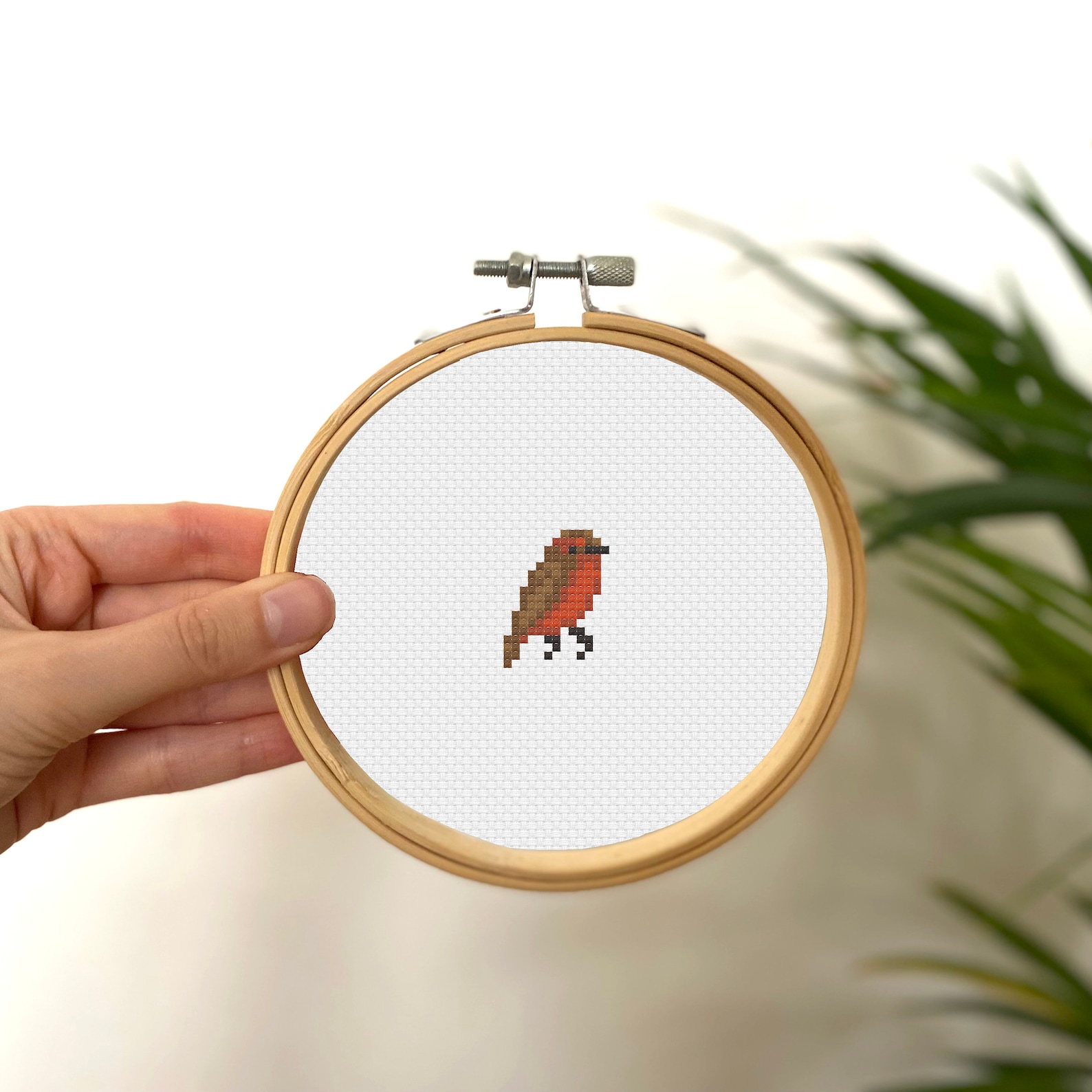Tiny Cross Stitch Red Bird Mini Cross Stitch Bird Small Etsy