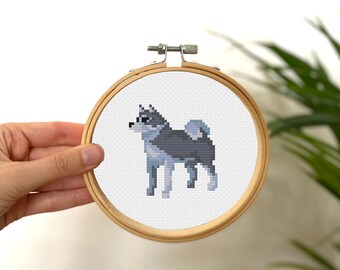 小さなクロスステッチのダックスフント、ミニクロスステッチの犬