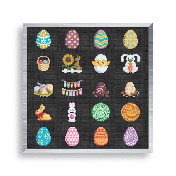 Easter Egg Cross Stitch Pattern - Etsy
