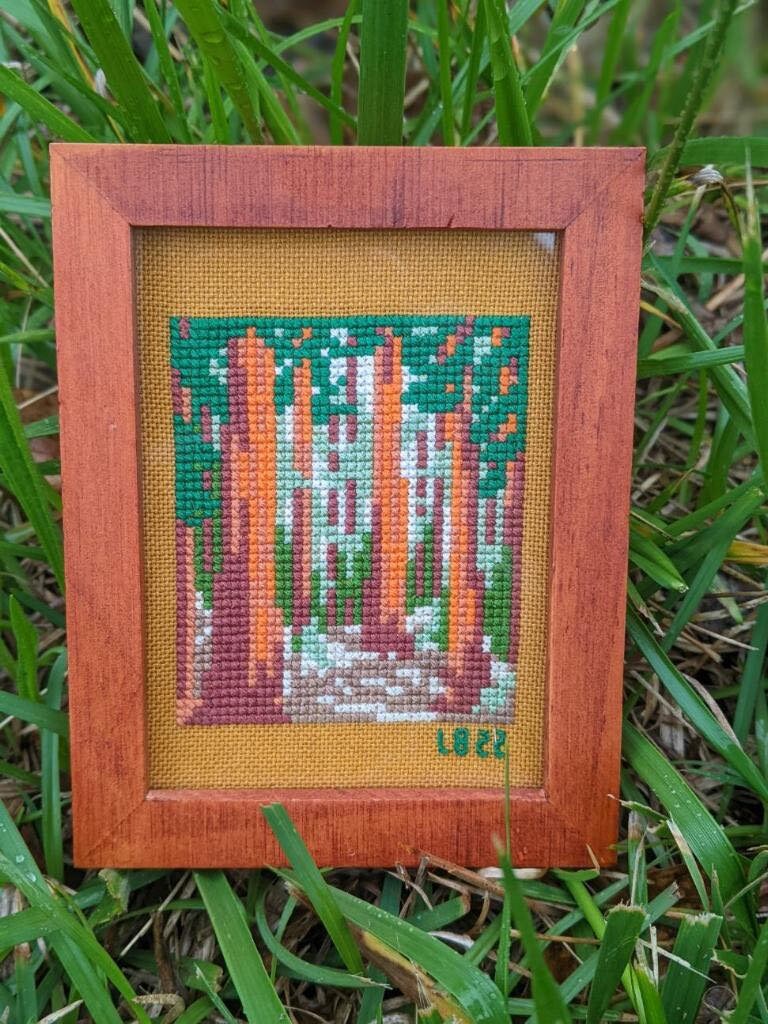 63 Tiny USA National Parks Cross Stitch Pattern Set , Mini Cross