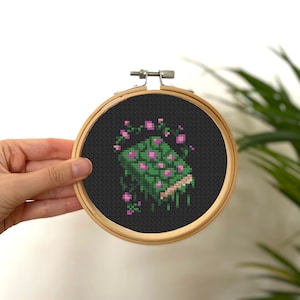 Tiny Cross Stitch Nature Magic Book , Mini Cross Stitch RPG , Small Easy Game Stitch Pattern , Wood Cross Stitch Spell