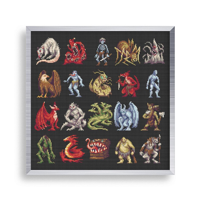 Dungeons and Dragons Cross Stitch - Etsy Canada