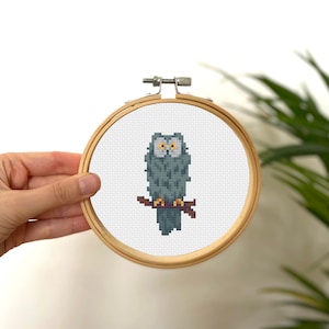 Kleine Kreuzstich Eule, Mini Kreuzstich Lustiger Vogel, Kleines Einfaches Tier X Stichmuster, Einfache Kreuzstich Für Anfänger