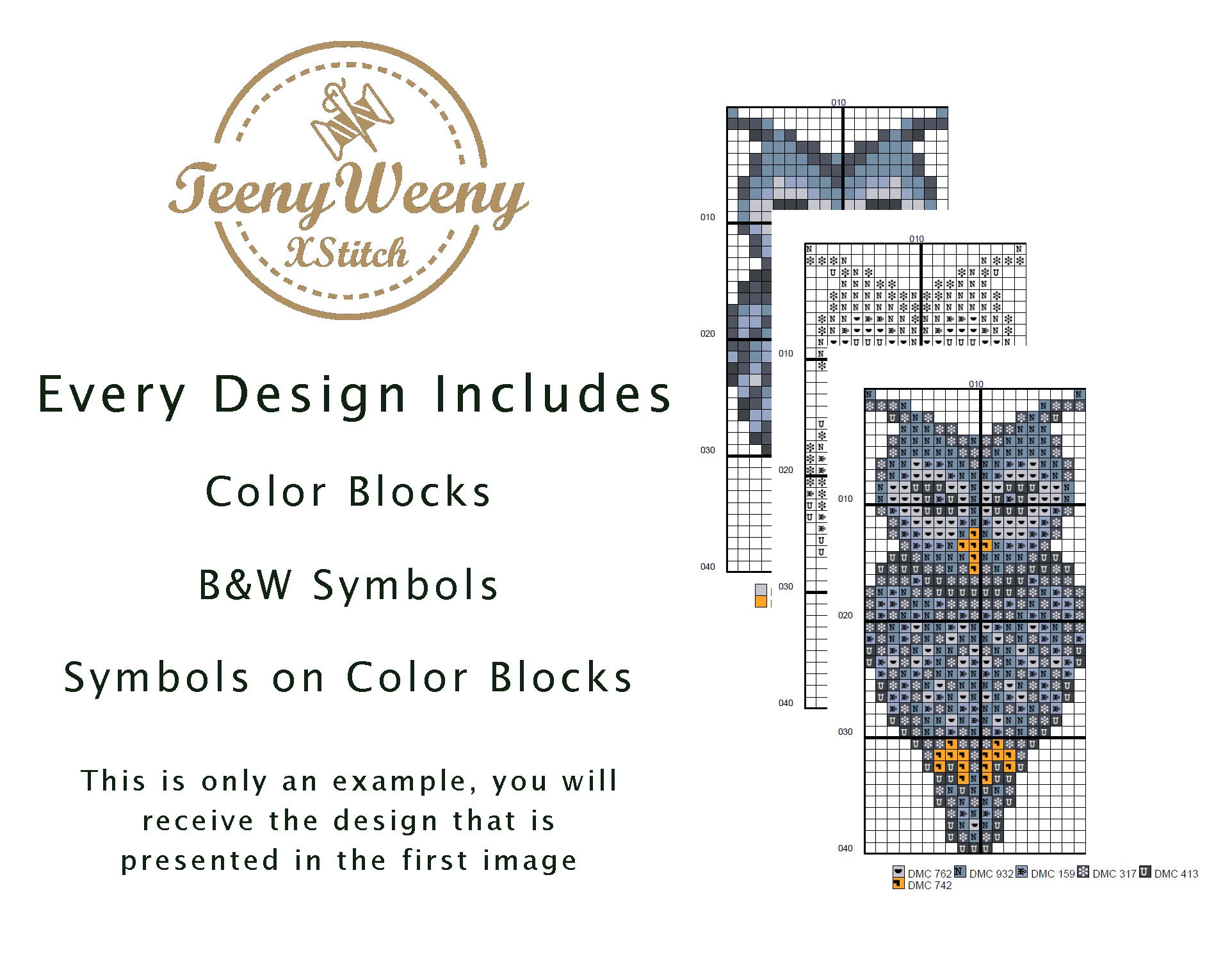 Sewing & Fiber Kits & How To Mini Cross Stitch Halloween Skulls Small