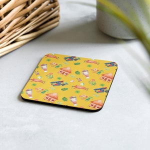 Barrio Fiesta Cork-back Coaster