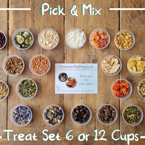 Pick & Mix Hamster Treats. Suitable for Hamsters, Gerbils, Chinchilla&#39;s and Rats - Flowers - Fruit - Veggies - Insects - Fish
