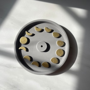 Moon Incense Holder | Moon Decor | Incense Decor | Full Moon | Incense Stick Holder | Moon Phases | Incense Burner | Stick Incense | Moon