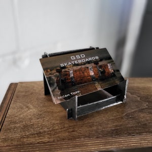 Bourbon Barrel Business Card Stands