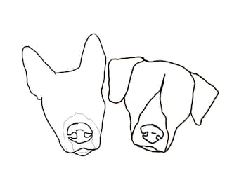 Custom Pet Line Drawings