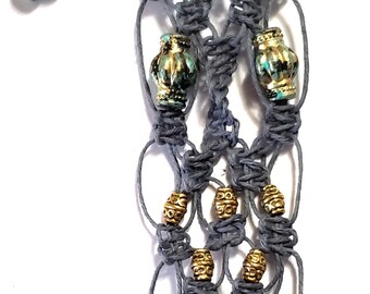 Boho Macrame Car Charm, Rearview Mirror Decor