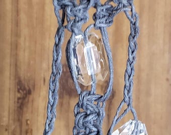 Macrame Rearview Mirror Charm, Boho Car Accessory
