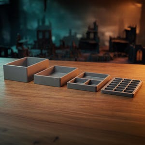 Modular Wargaming Organizer STL – Stackable Miniature, Token, Dice Tray (Digital Download)