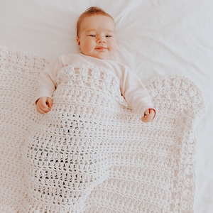 Crochet Pattern: Chunky Baby Blanket Bianca, Crochet Baby Blanket Pattern, Easy Crochet Pattern, Blanket Pattern, P025