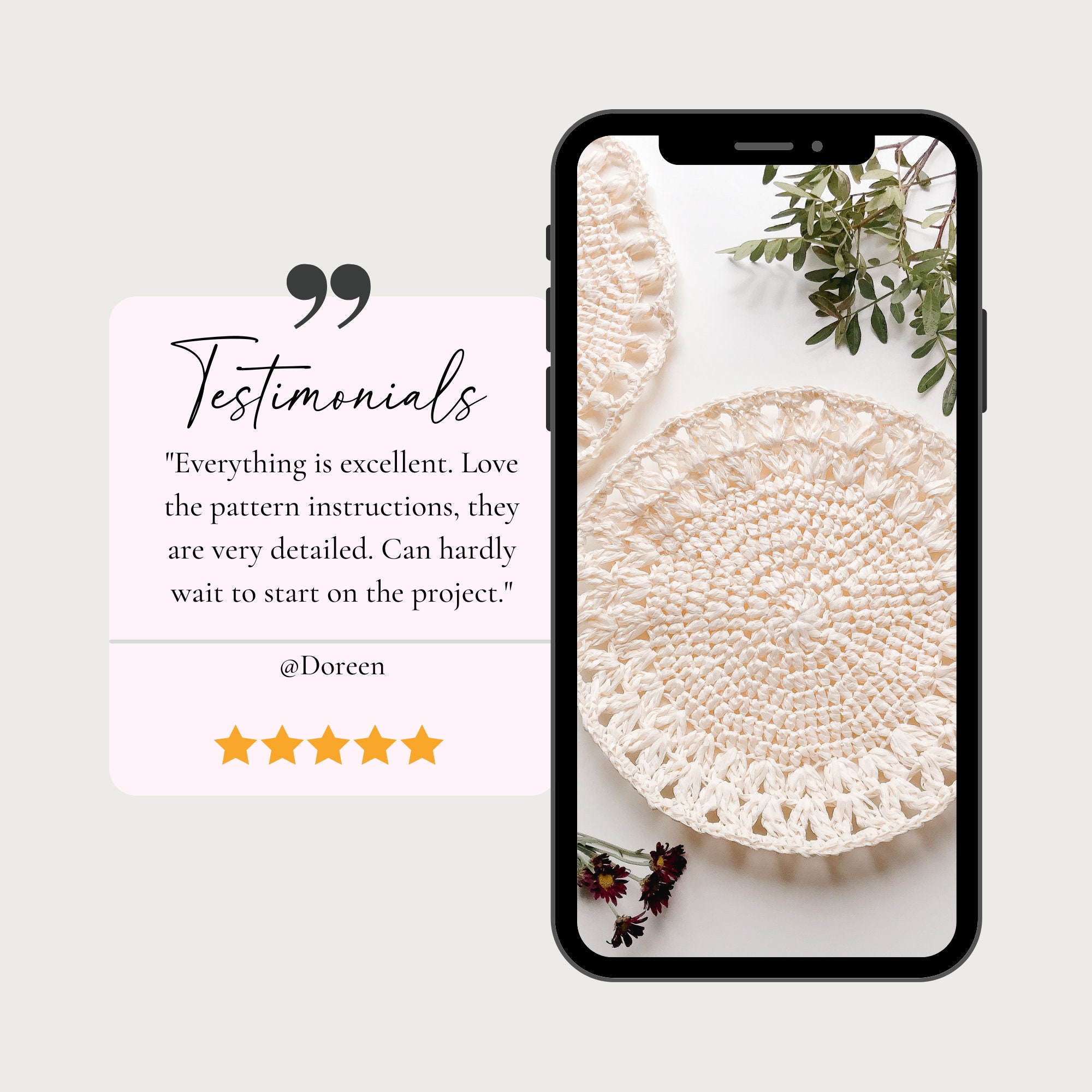 Crochet Pattern Raffia Coasters 29 Cm With 2 Border Options Etsy